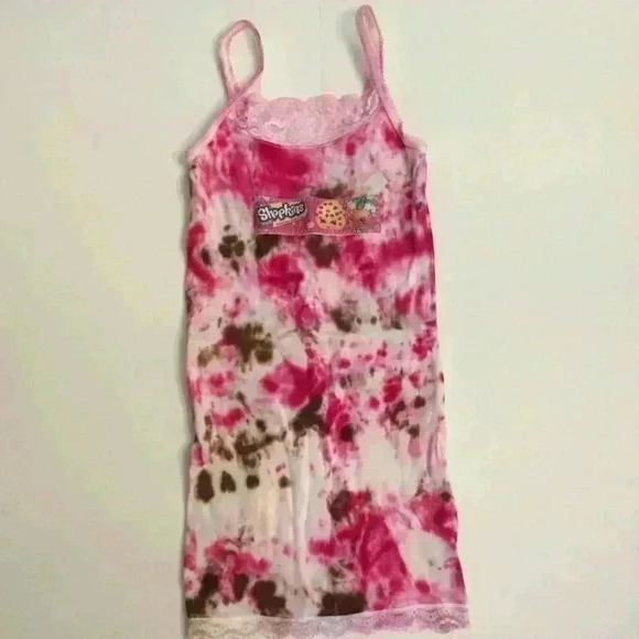 Shopkins tie dye tank with sewn on patch girl S - Picture 4 of 5